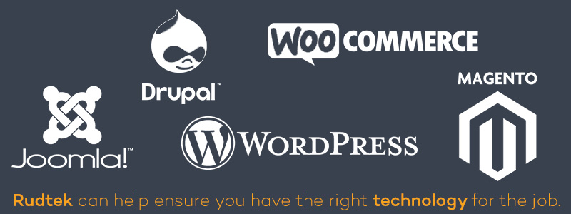 Website Platforms and CMS we use at Rudtek