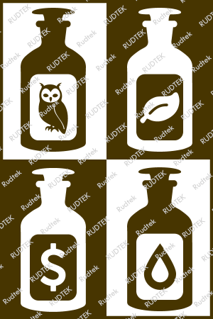 Rudtek Wiseapothecary Logo Montage