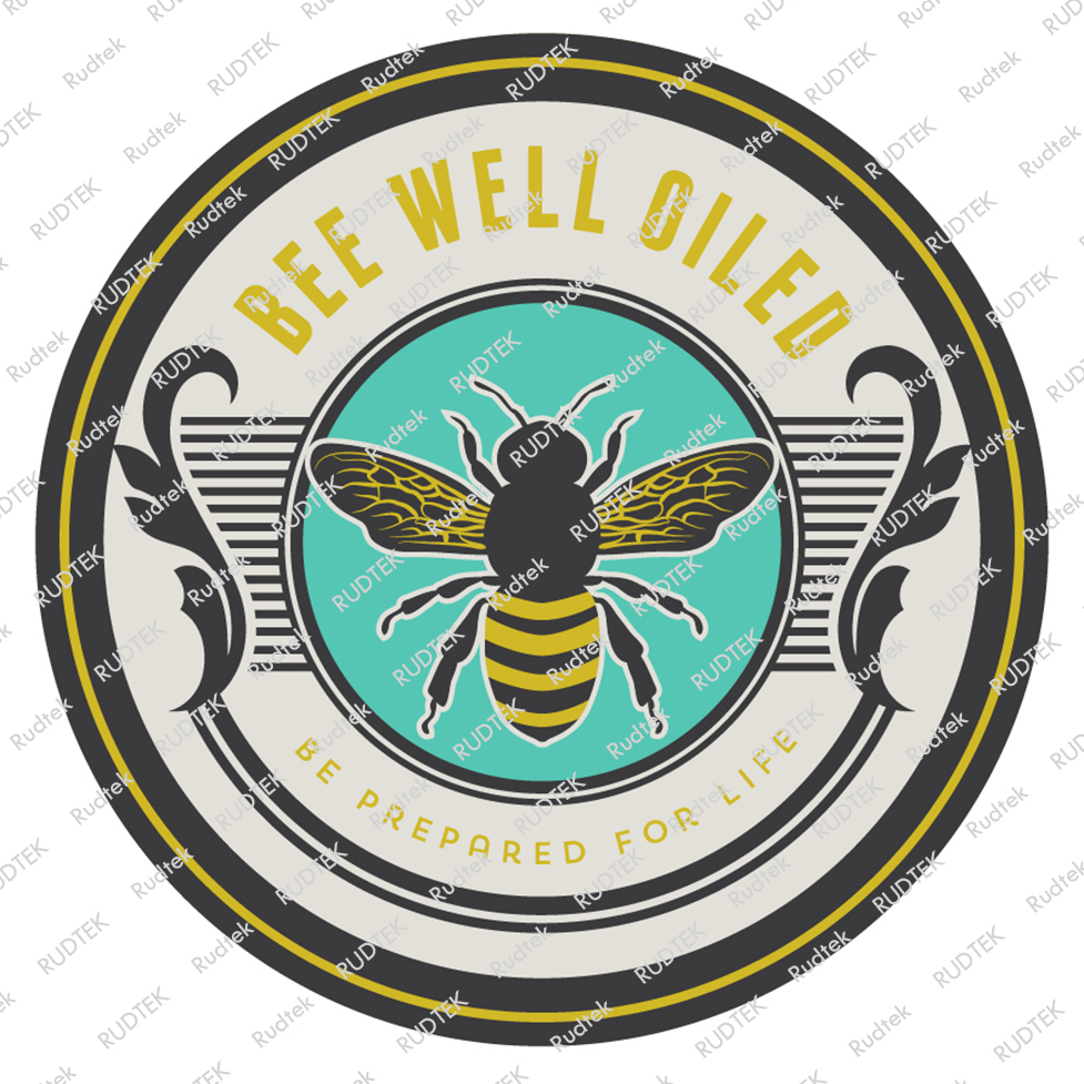 Rudtek Bee Well Oiled Logo