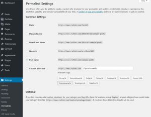 Rudtek Wordpress Settings Change Permalinks